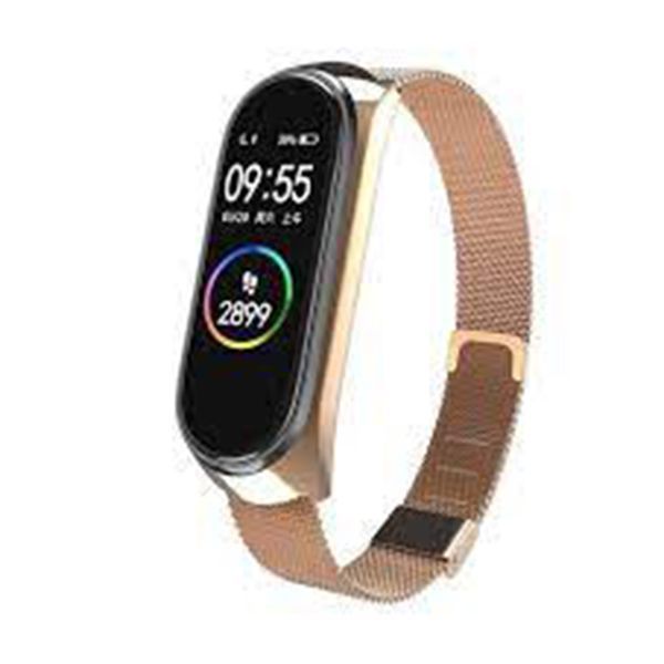Ремінець Xiaomi Mi Band 5/6 Steel magnet brown 31490 фото