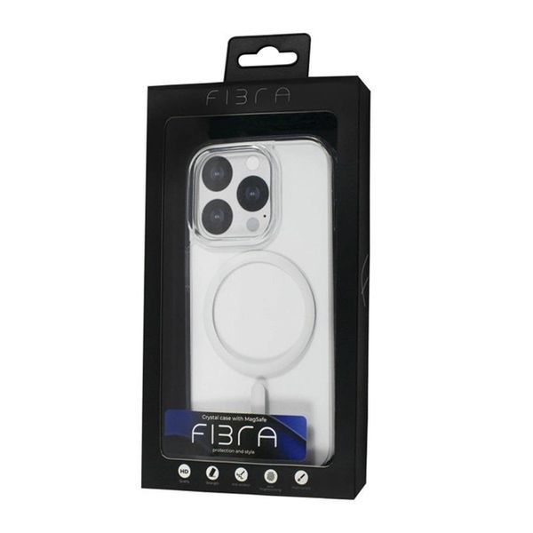 Силікон iPhone 12 Pro Max Fibra Crystal with MagSafe clear 32984 фото