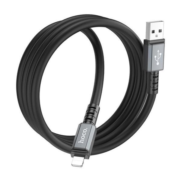 USB Cable Hoco Lightning X85 2.4A 1m black 29461 фото