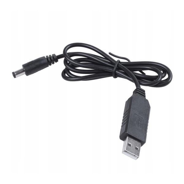 USB Cable з 5V на 12V 0.5А 5.5 х 2.1mm DC для Wi-Fi роутерів black 30061 фото