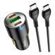АЗП Hoco NZ6 PD 45W/3A QC3.0 (USB-2USB-C) + cable Type-C to Type-C black 30041 фото 2