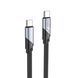 Cable Hoco Type-C to Type-C U119 60W/3A 1.2m black 34361 фото 1