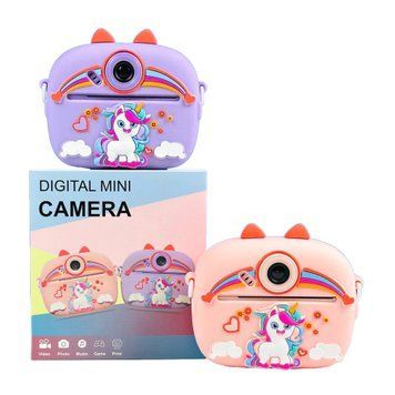Дитячий фотоапарат + з функцією друку + чохол Pony pink 39316 фото
