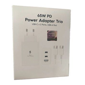 МЗП Samsung PD 65W/3A (USB-2USB-C) Premium white 38908 фото