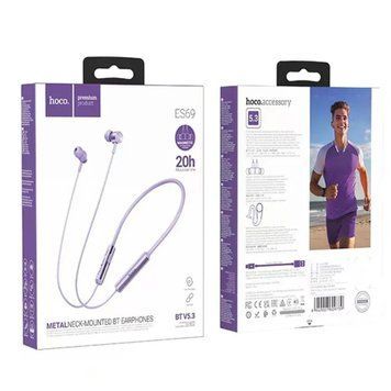 Навушники Bluetooth Hoco ES69 Sport purple 37884 фото