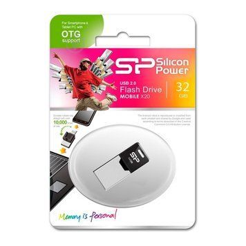 USB - Micro Flash 32 GB SiliconPower X20 Black 27362 фото