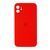 Silicone case Full square close camera iPhone 11 red 28910 фото