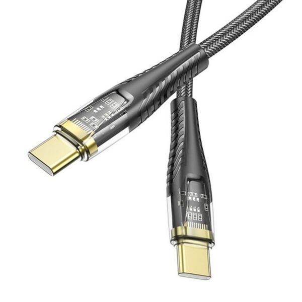 Cable Hoco Type-C to Type-C U121 1m black 42193 фото