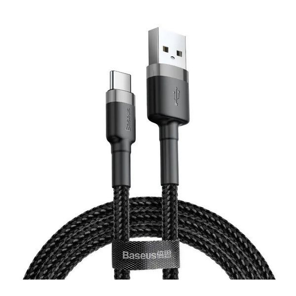 USB Cable Baseus Cafule Type-C 3A (0.5m) gray/black 05701 фото