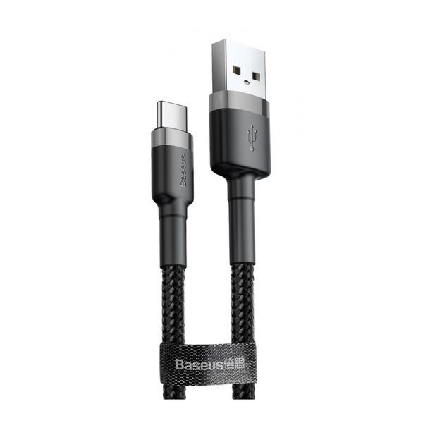 USB Cable Baseus Cafule Type-C 3A (0.5m) gray/black 05701 фото