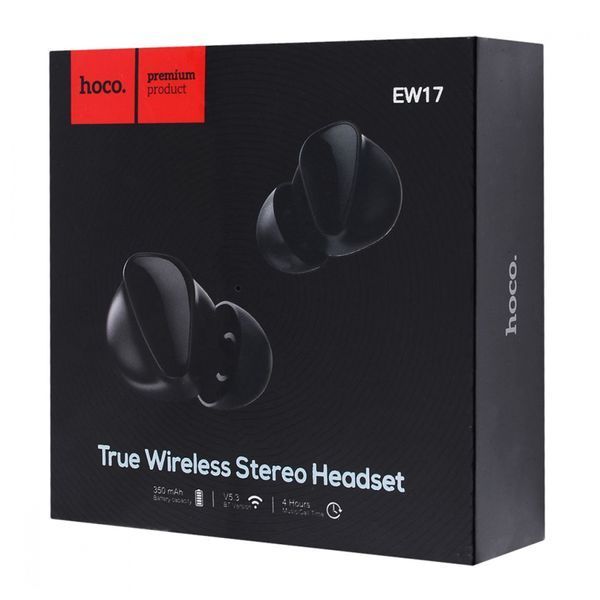 Навушники Air Bluetooth Hoco EW17 Amusement black 33603 фото