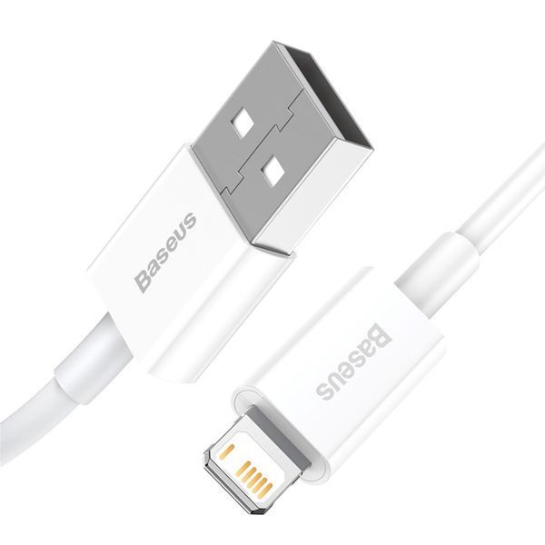 USB Cable Baseus Superior Series Fast Charging Lightning 2.4A (2m) white 18871 фото