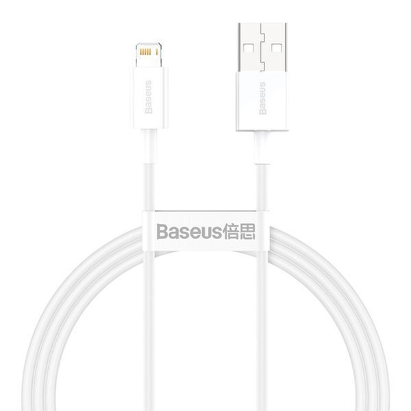 USB Cable Baseus Superior Series Fast Charging Lightning 2.4A (2m) white 18871 фото