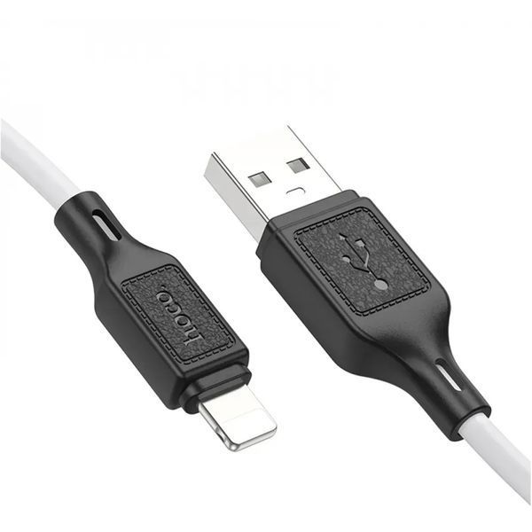 USB Cable Hoco Lightning X90 2.4A 1m white 33607 фото
