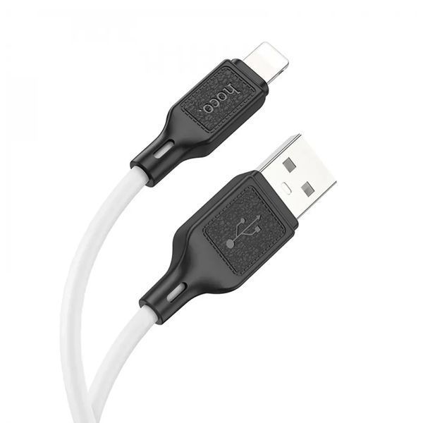 USB Cable Hoco Lightning X90 2.4A 1m white 33607 фото