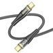Cable Hoco Type-C to Type-C U121 1m black 42193 фото 3