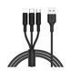 USB Cable Hoco X25 3 in 1 Type-C + Lightning + Micro 2A 1m black 21271 фото 1